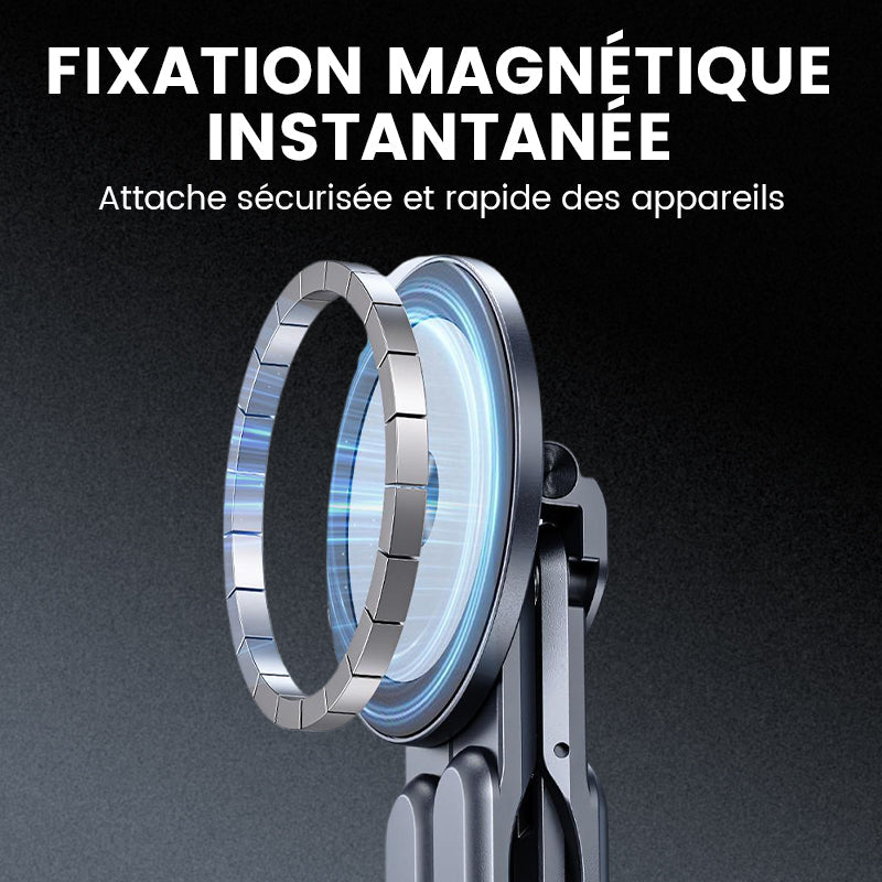Support Magnétique Multifonction 3-en-1 pour Téléphone, Tablette et Ordinateur Portable
