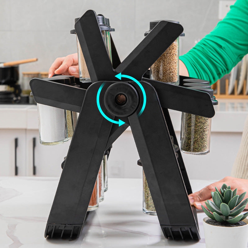 Étagère à épices avec roue parisienne pivotante à 360【Livraison gratuite】
