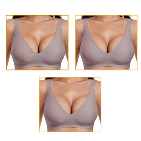 🍃 Vente chaude d'été 50% de réduction ⏰ Deep V Plunge Push-up sans fil sans couture Jelly Bra