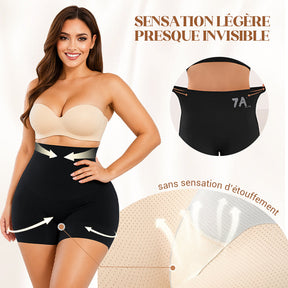 🏆Sous-vêtements féminins taille haute en soie glacée avec contrôle de l'abdomen Hip-lifting👑🌿