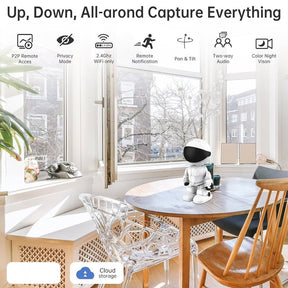 👍🤖Caméra robot sans fil de détection de mouvement d'intérieur