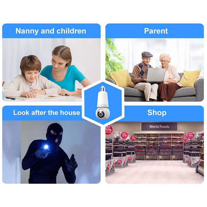 Caméra de sécurité WiFi intelligente avec lumière