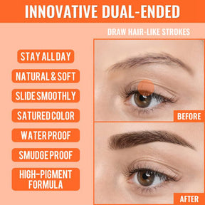 Stylo à Sourcils Imperméable et Résistant aux Bavures